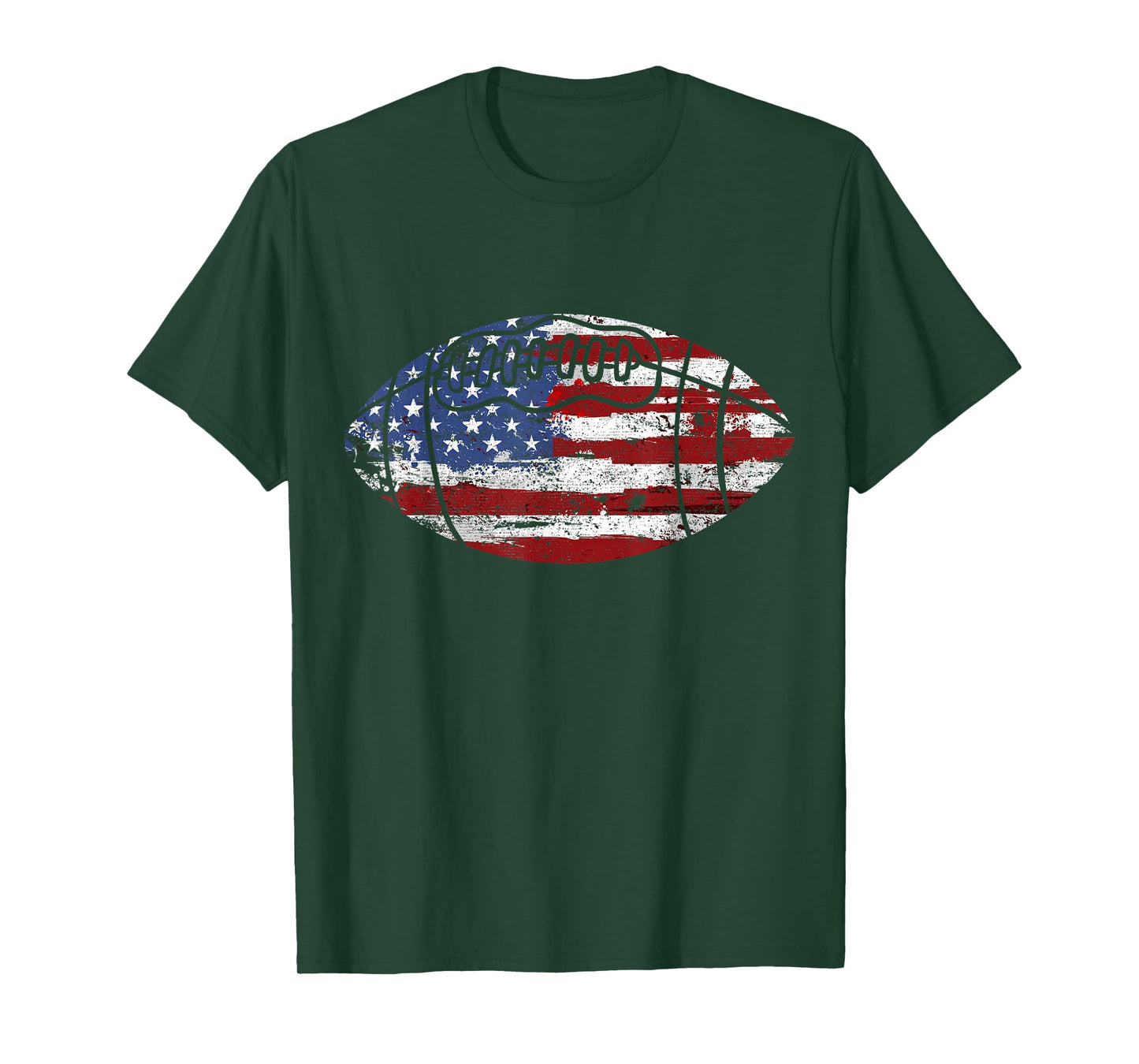 Football USA American Flag Vintage Gift T-Shirt Small