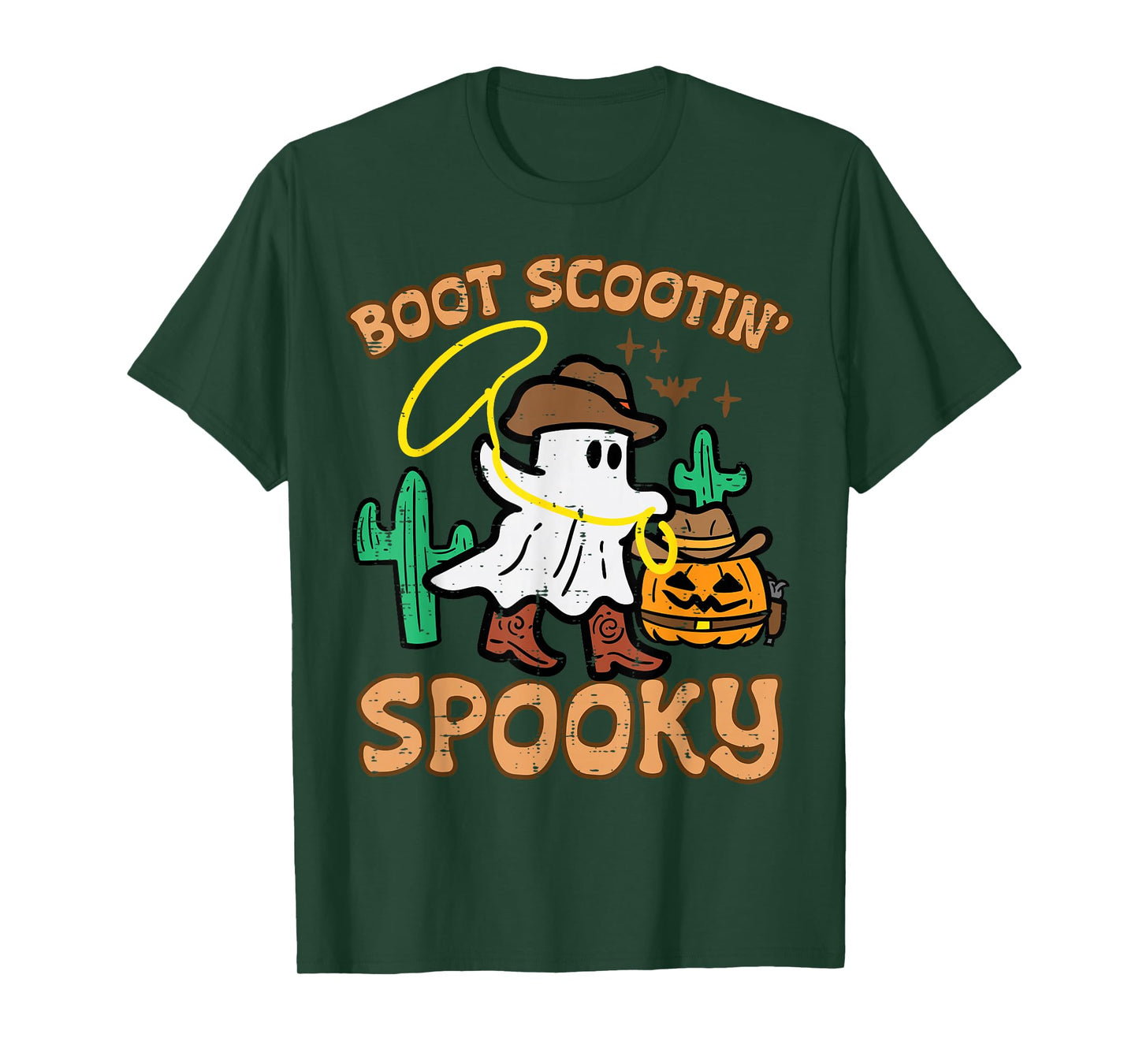 Boot Scootin' Spooky Ghost Cowboy Funny Halloween Men Women T-Shirt