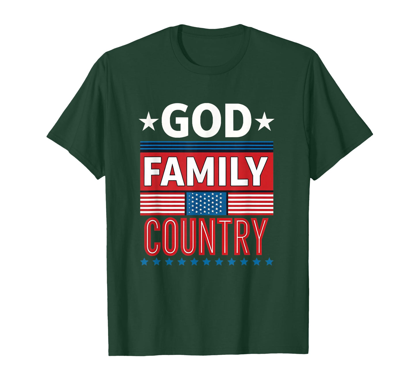 God Family Country Conservative Faith American Pride USA T-Shirt