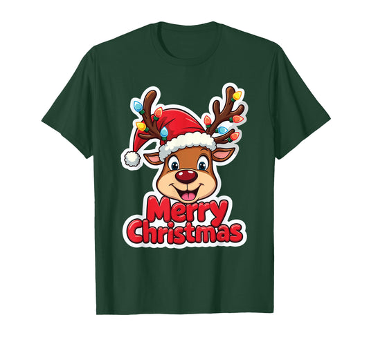 Merry Christmas Reindeer Xmas Family Winter Joy T-Shirt