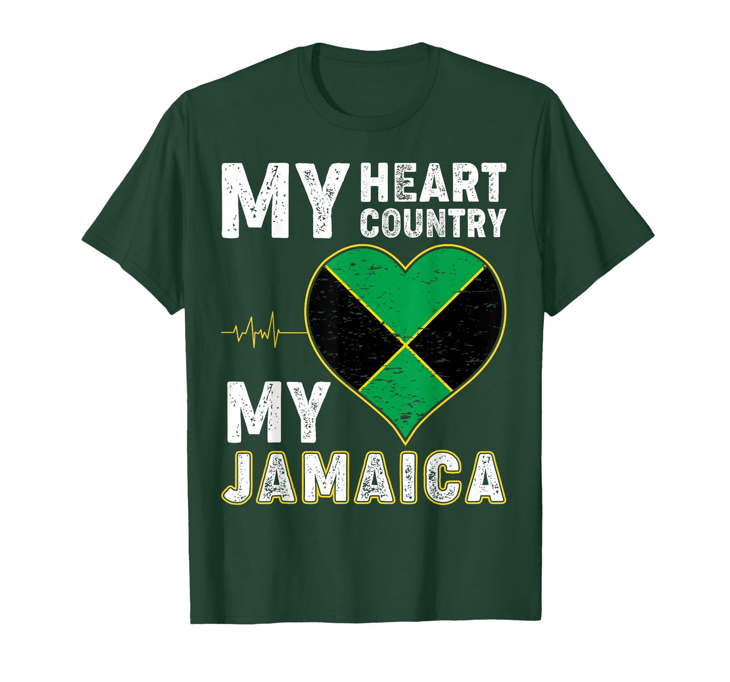Jamaica Labour Party Jamaican Flag Heart Patriotic Vintage T-Shirt