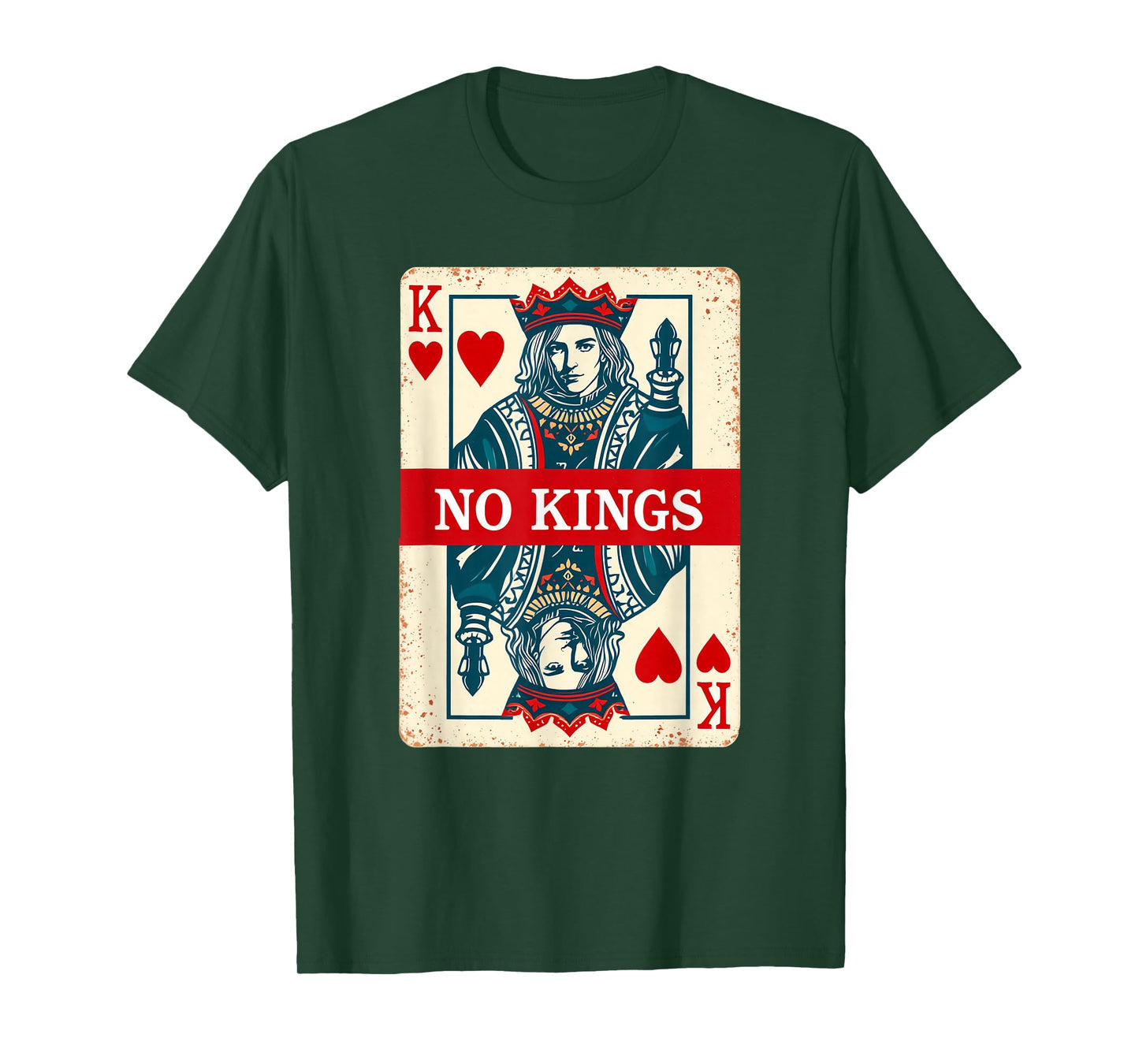 No Kings Playing Card Statement Design T-Shirt