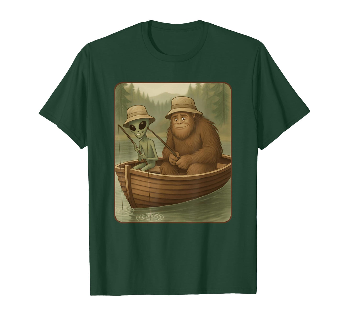 Sasquatch Fishing & Bigfoot Fishing | Funny Fishing T-Shirt