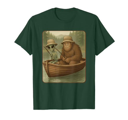 Sasquatch Fishing & Bigfoot Fishing | Funny Fishing T-Shirt