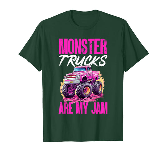 Monster Truck Toddler Girl Monster Trucks Are My Jam T-Shirt