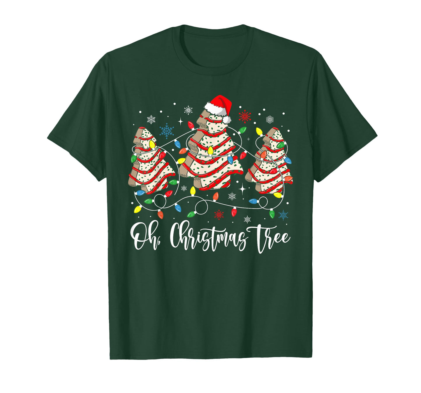 Oh Christmas Tree Cakes Debbie Becky Jen Cake Lovers Xmas T-Shirt
