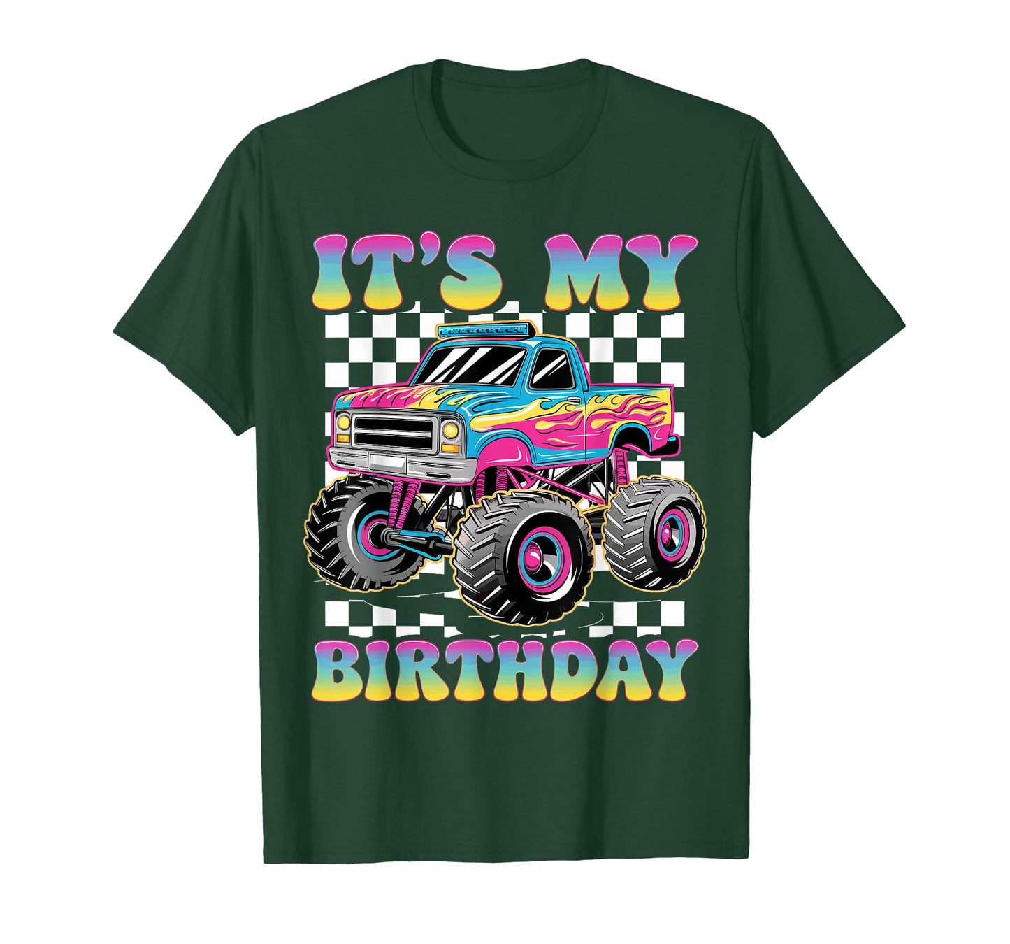 Monster Truck Lover It's My Birthday Monster Truck T-Shirt