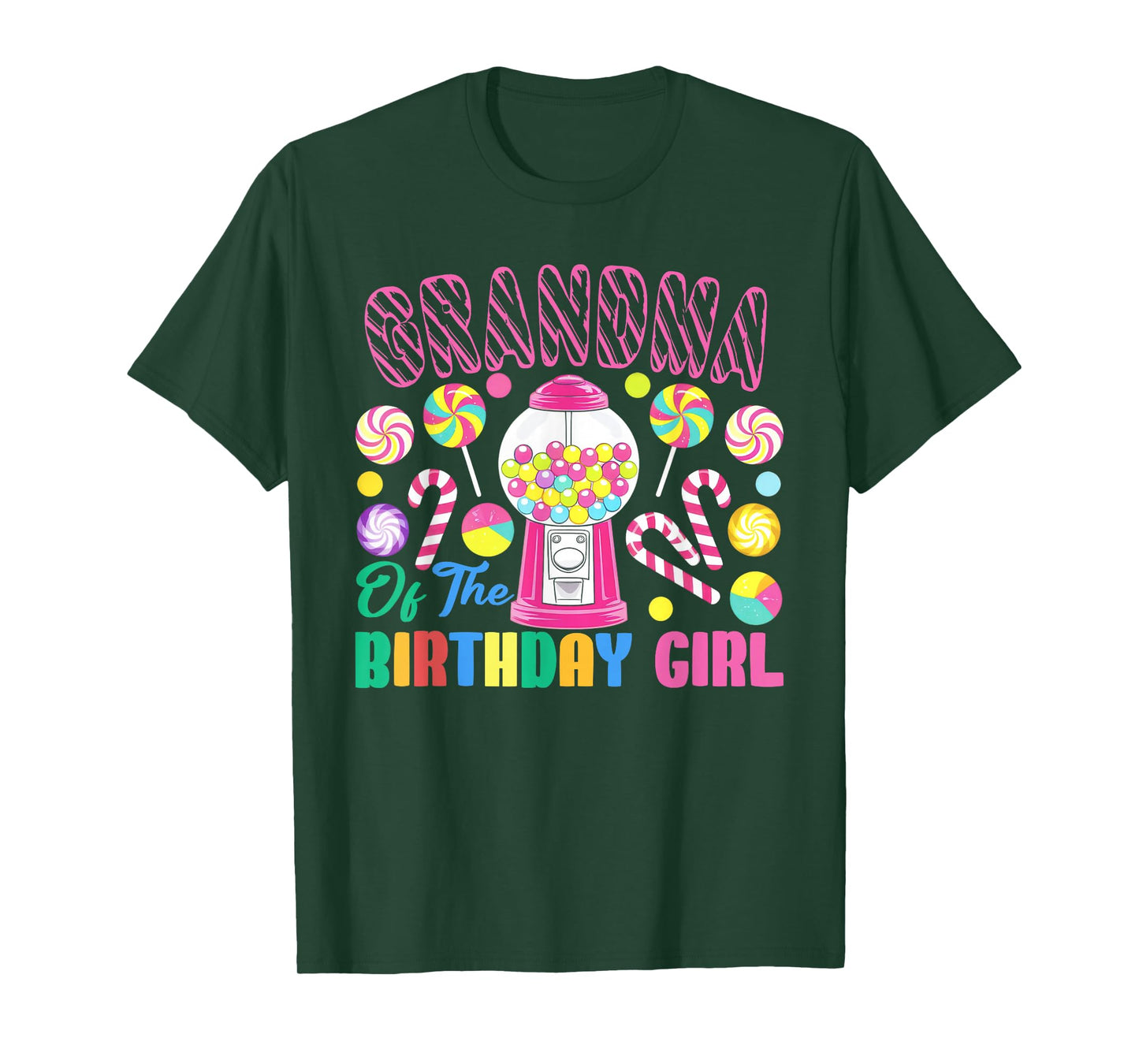 Grandma of The Birthday Girl Candyland Matching Family T-Shirt