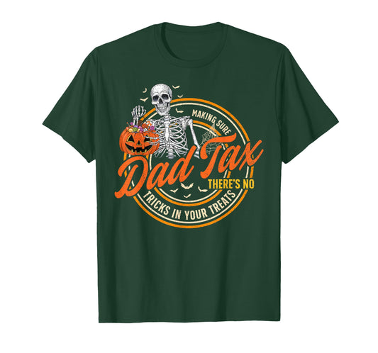 Funny Dad Tax Halloween Shirt Candy Pumpkin Dad Joke Men T-Shirt