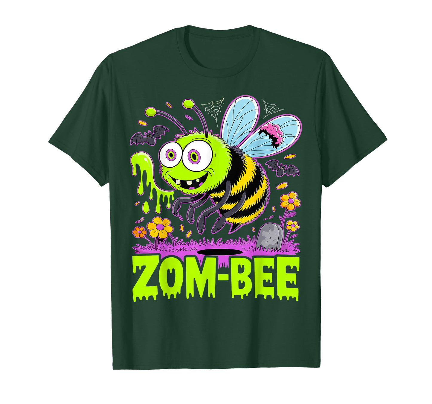 Zom-Bee Cute Zombie Bee Funny Halloween Tee T-Shirt