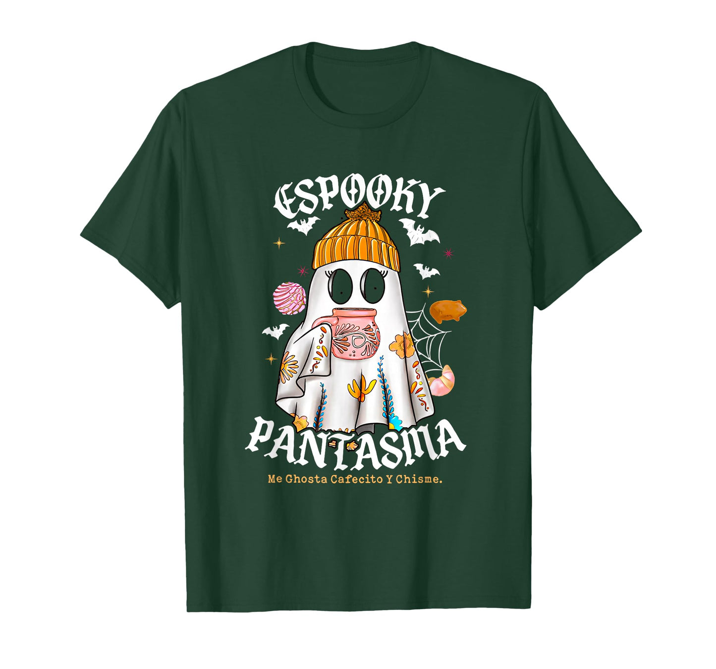 Espooky Pantasma Me Ghosta Cafecito Y Chisme T-Shirt