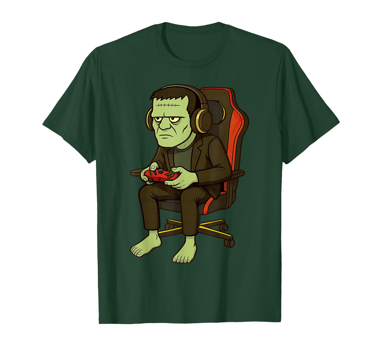 Gamer Halloween Frankenstein Scary Gaming Video Game T-Shirt