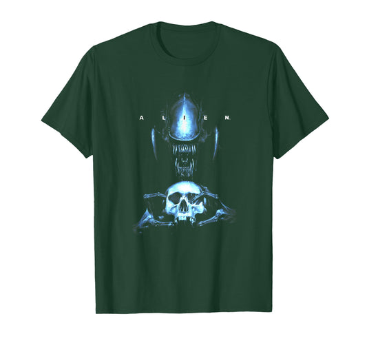 Alien Distressed Xenomorph Skull T-Shirt