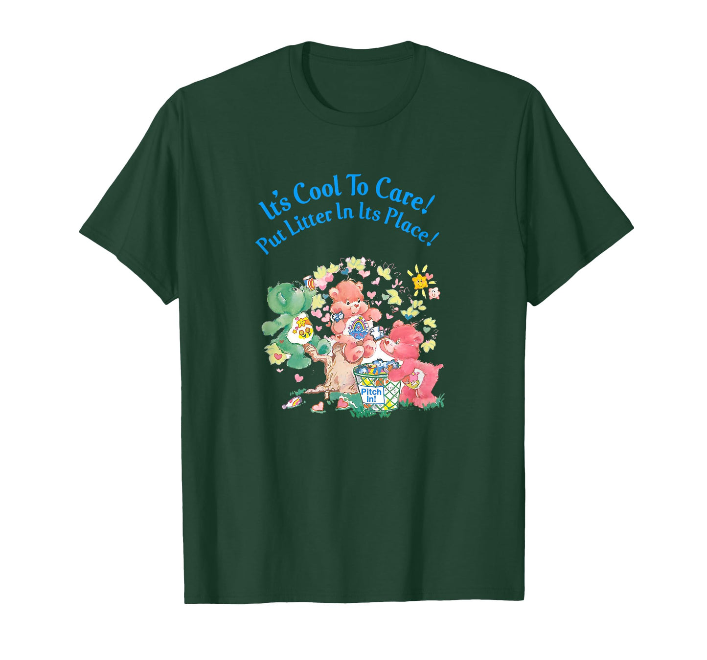 Care Bears It's Cool to Care Earth Day Retro Cartoon T-Shirt