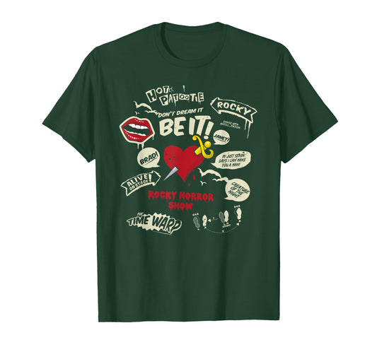 Rocky Horror Show Icons and Quotes T-Shirt