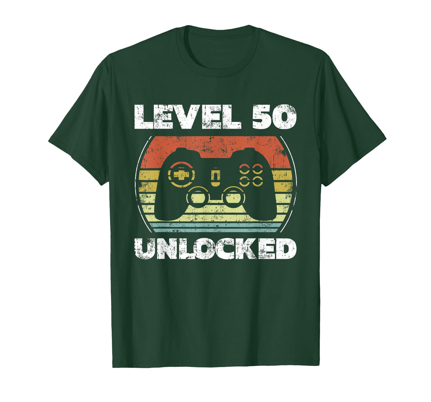 Level 50 Unlocked Funny Video Gamer 50th Birthday T-Shirt