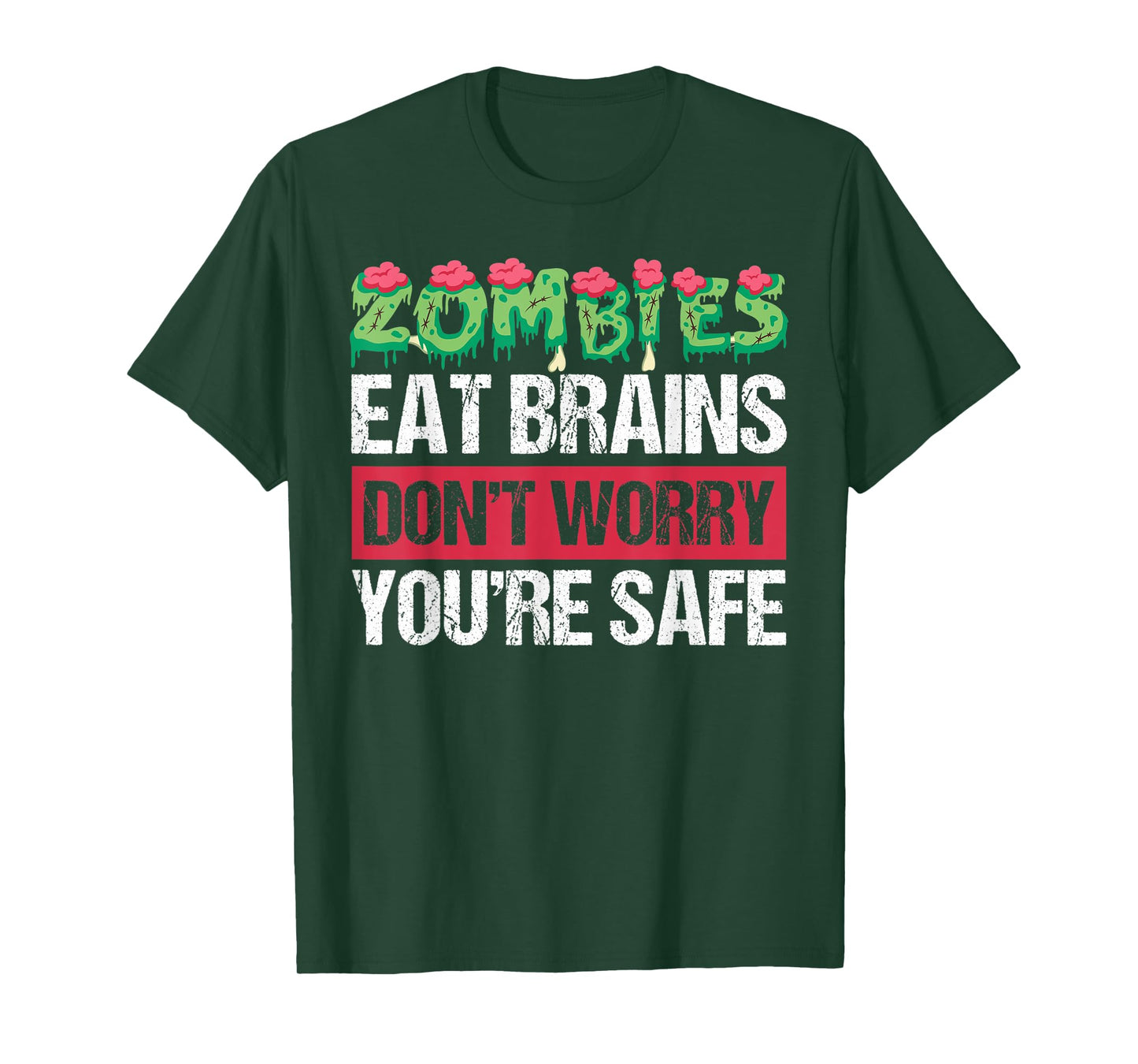 Zombies Eat Brains For Halloween T-Shirt