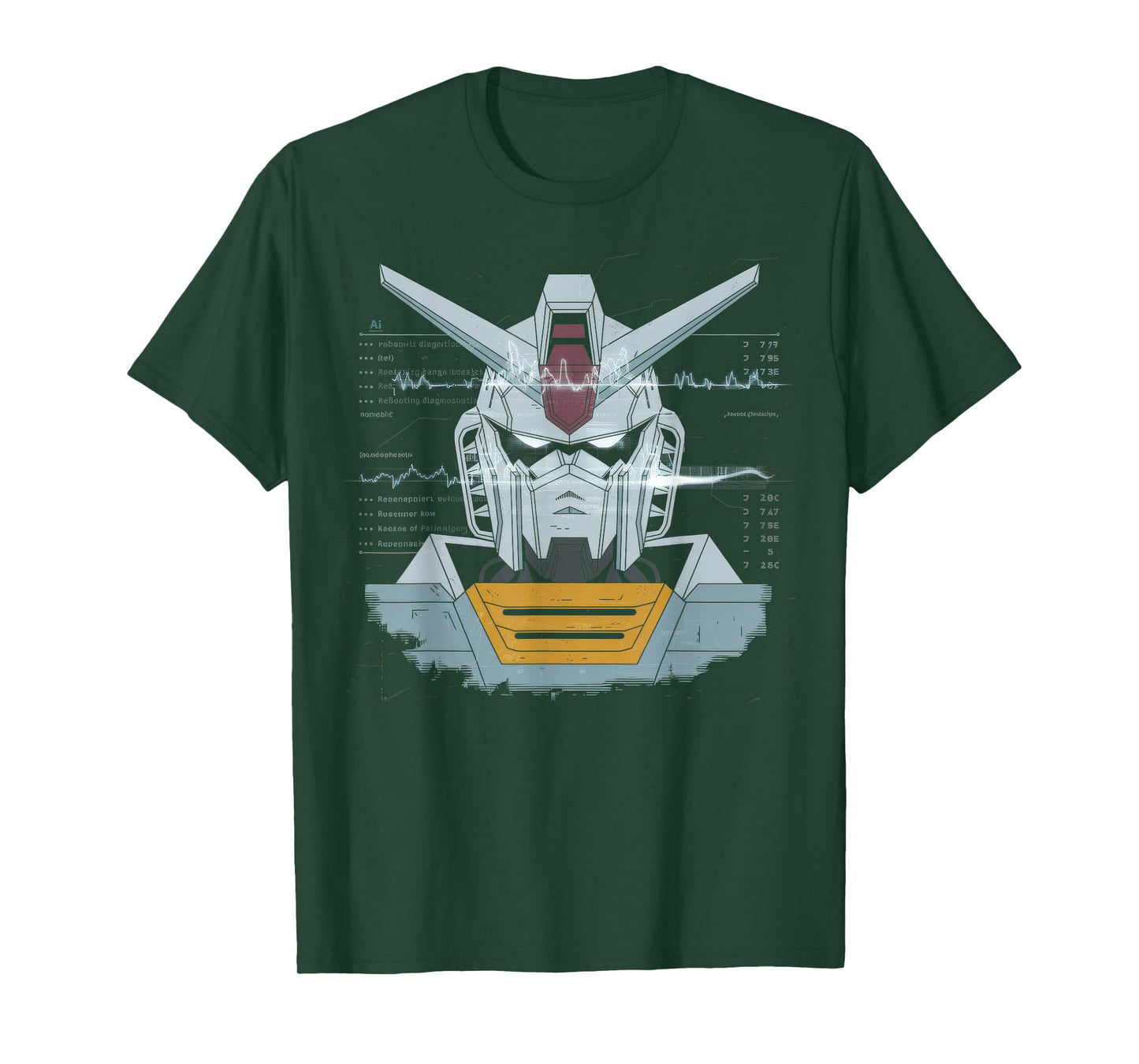 Mecha Tshirt Japanese Mecha Robot Head Anime Art Ukiyo-E T-Shirt
