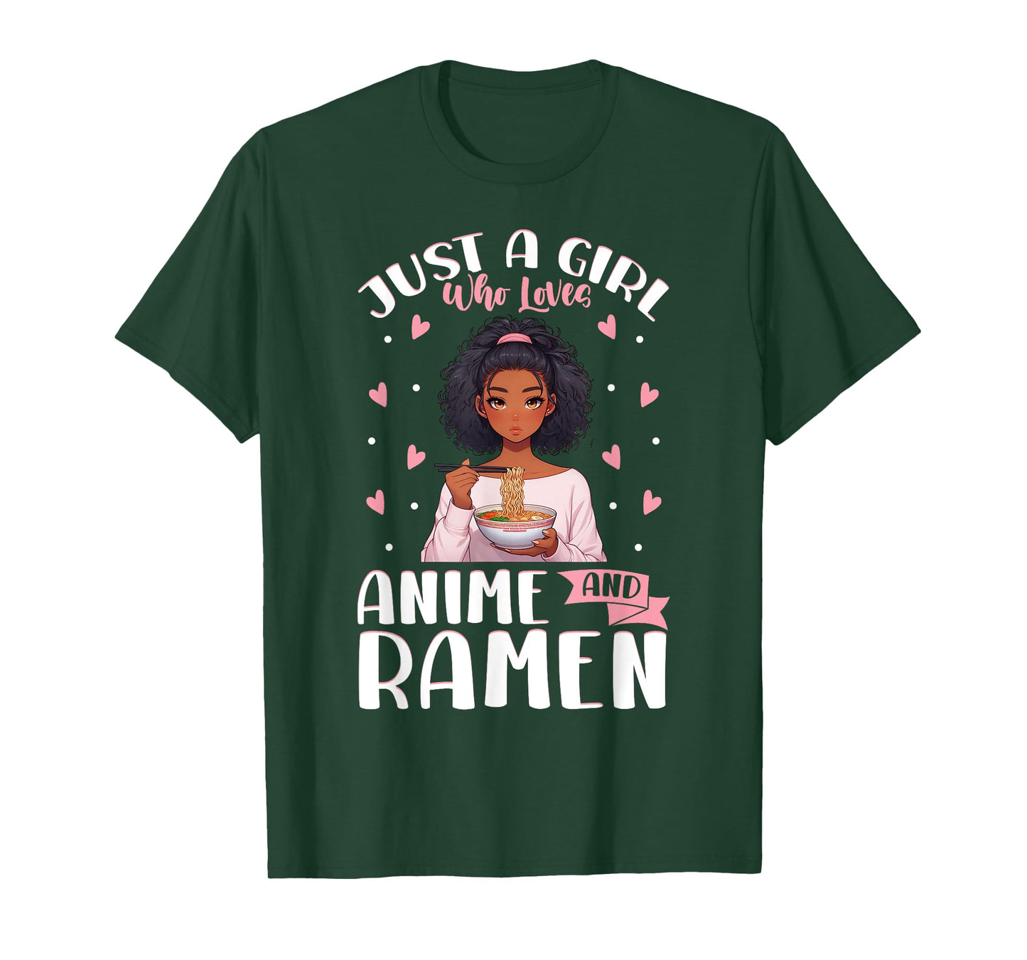 Just A Girl Who Loves Anime And Ramen African American T-Shirt