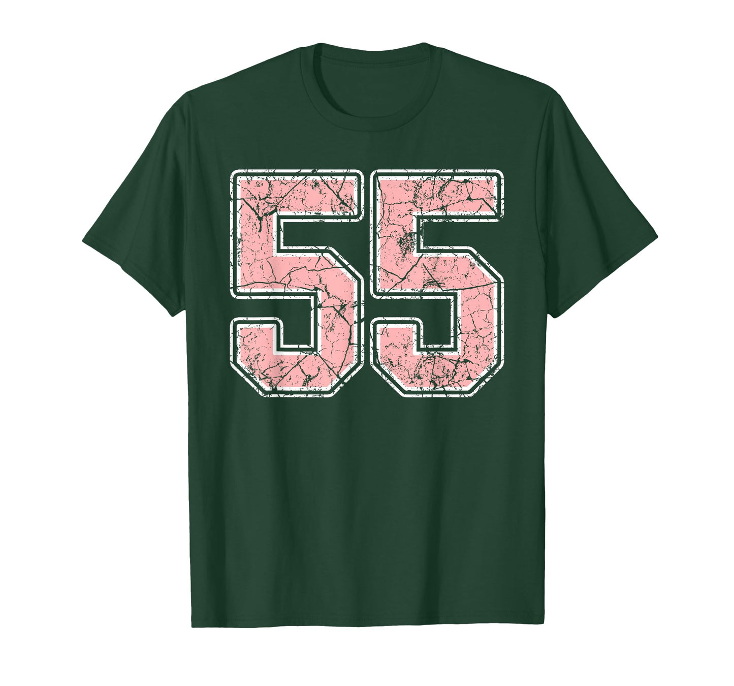 Pink and White Number 55 Jersey Player Uniform #55 Fan T-Shirt