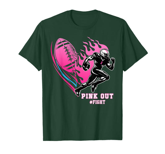 Football Pink Out Team Breast Cancer Awareness Month Womens T-Shirt