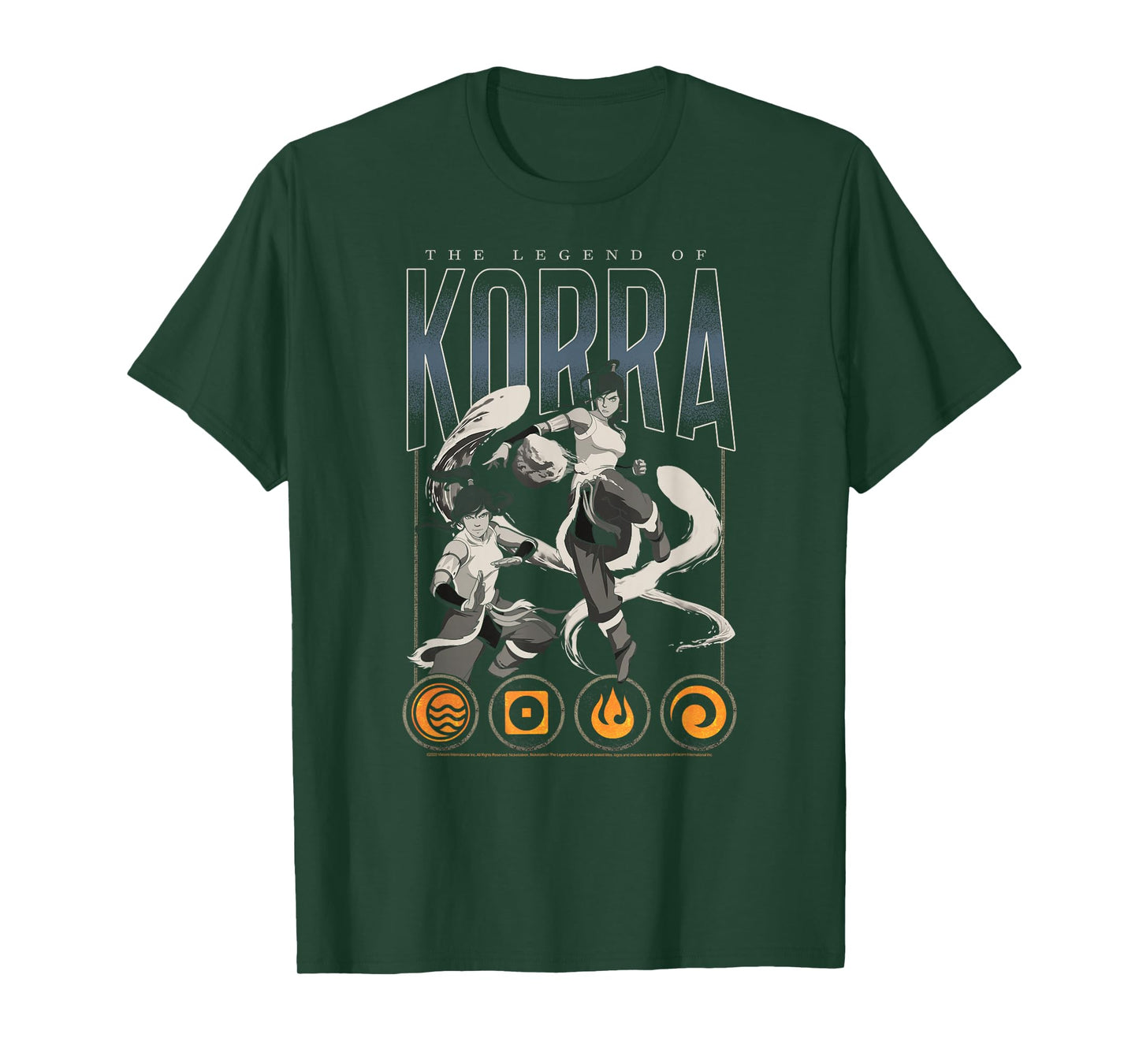 Avatar: Legend of Korra Poses and Elements Collage Anime T-Shirt