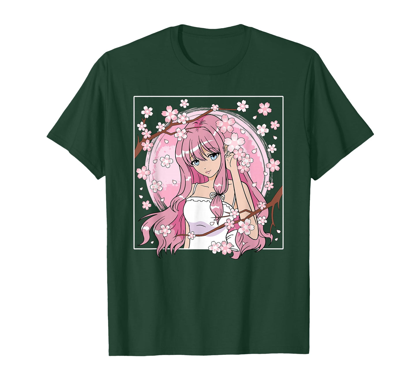 Japanese Anime Girl Otaku Cherry Blossom Sakura Women T-Shirt
