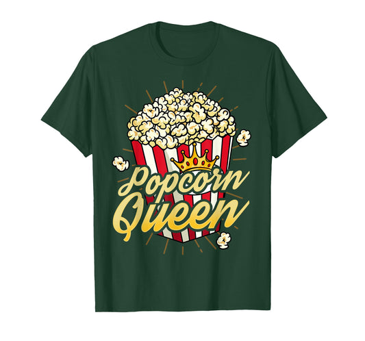 Funny Popcorn Lover Gift Movie Night Cinema Lover T-Shirt Small