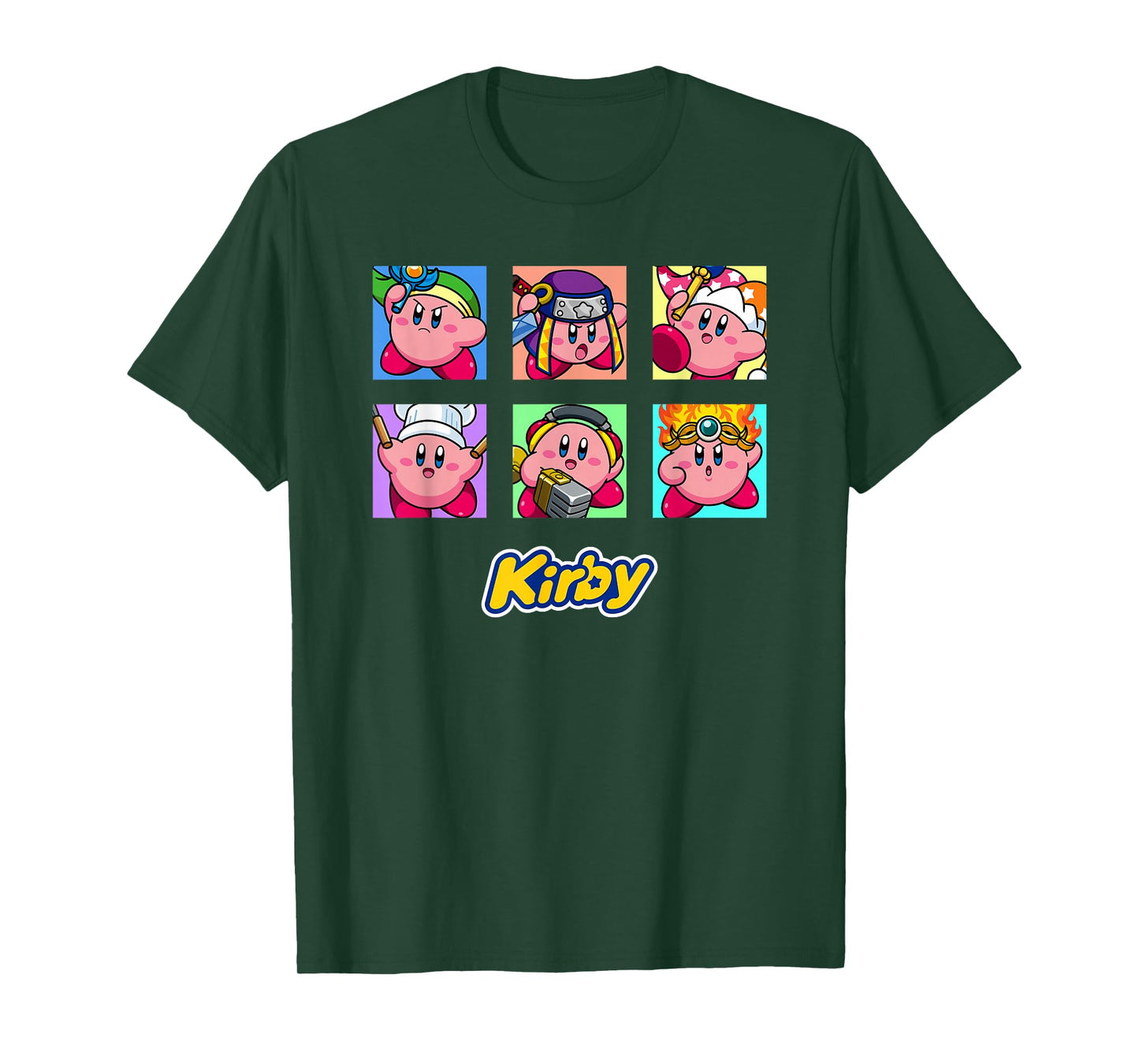 Kirby Selected Abilities Collage Pop Art Full Color T-Shirt