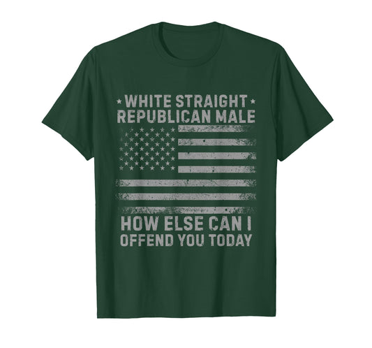 Straight White Republican Male Funny Conservative Political T-Shirt