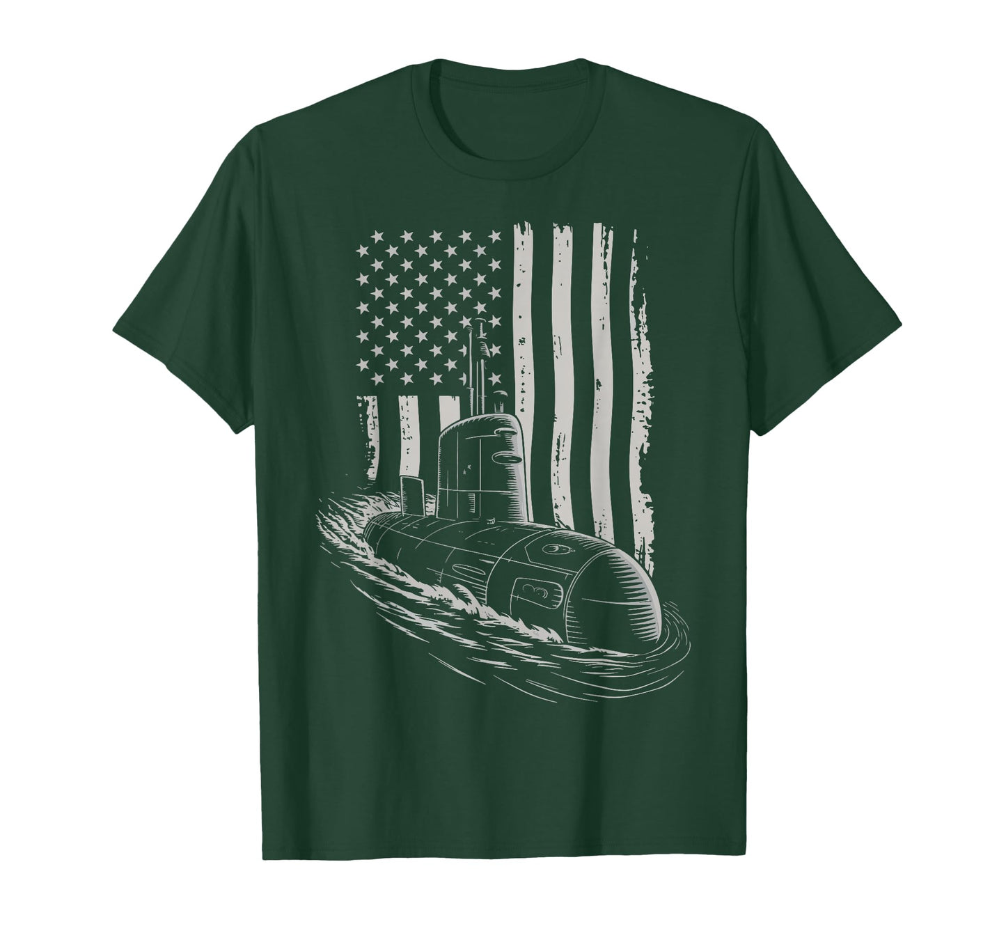 Submarine USA Flag Veteran 4th of July T-Shirt