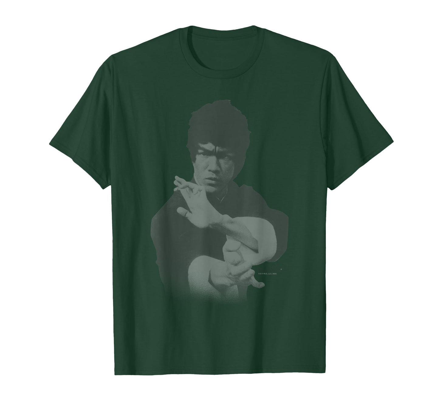 Bruce Lee Back And White Vintage Distressed Portrait T-Shirt