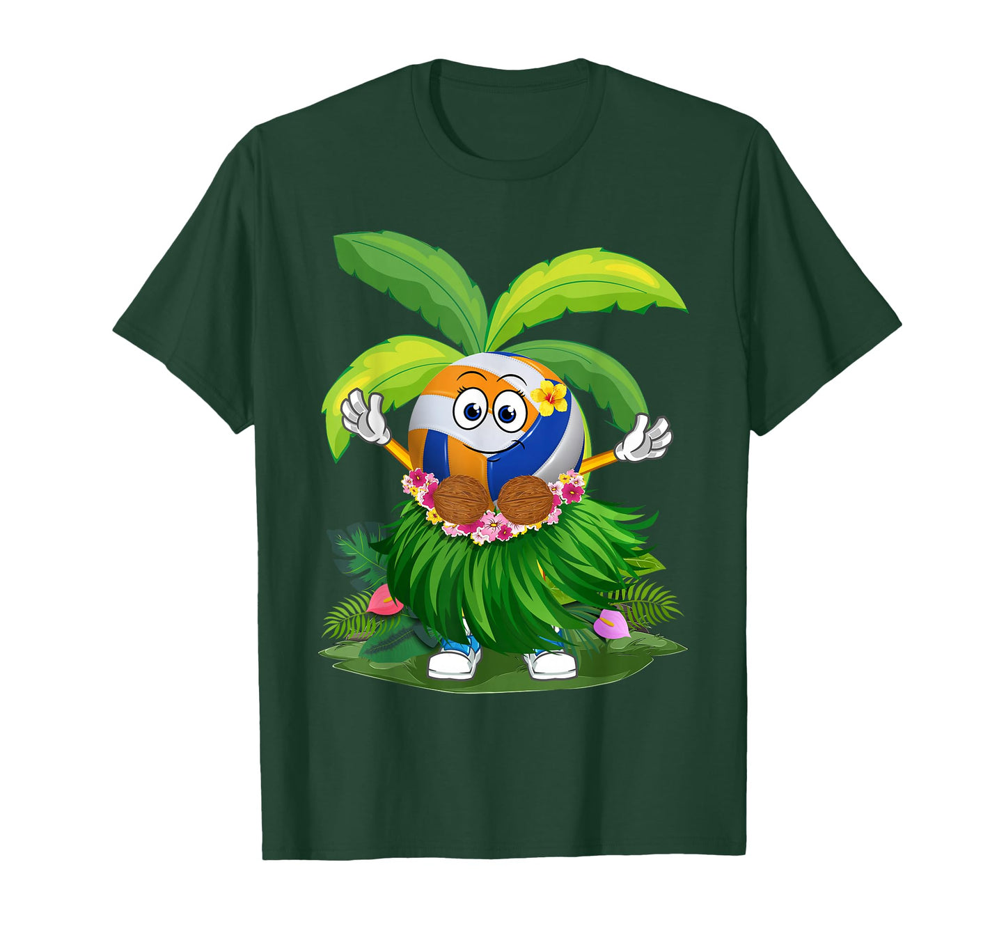 Cute Hawaiian Volleyball Ball Tropical Beach Summer Vacation T-Shirt