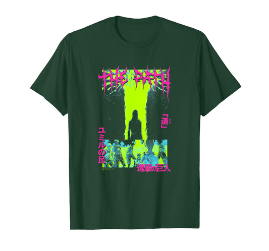Attack on Titan The Path Big Epic Neon Kanji Stack Manga T-Shirt