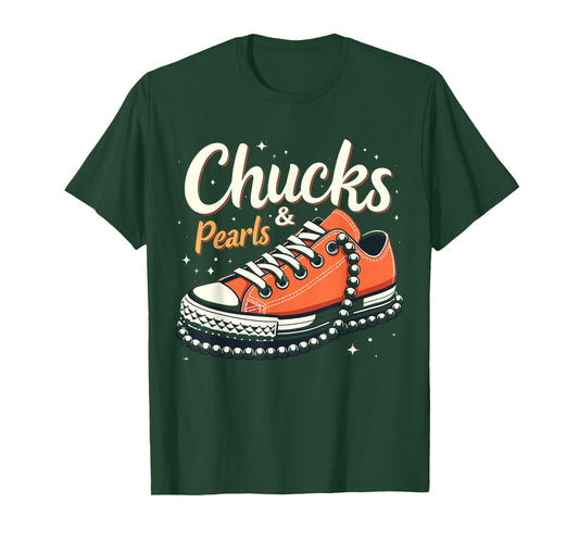 Orange Chucks and Pearls chucks 2025 T-Shirt