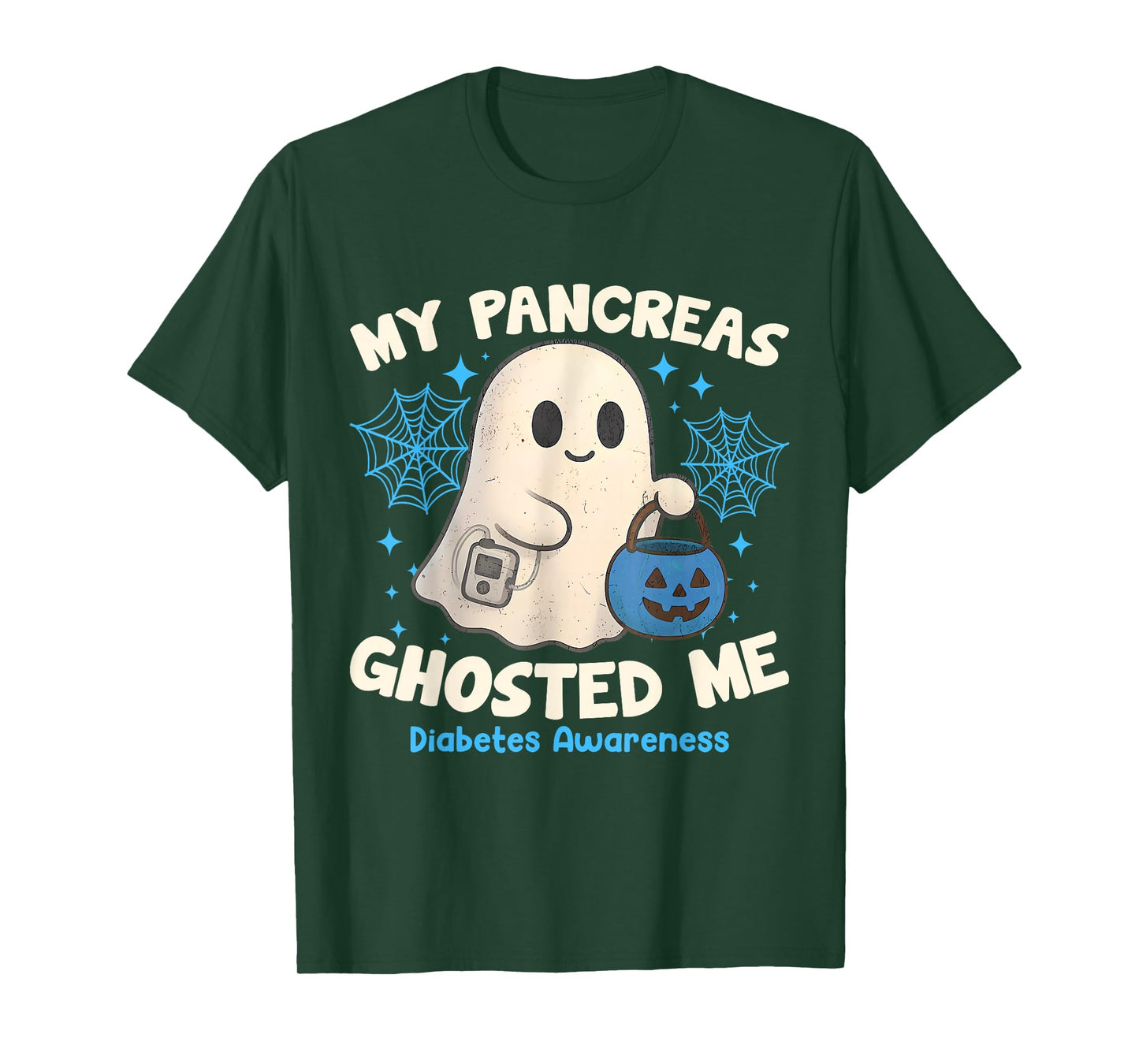 Funny Halloween Diabetes Awareness My Pancreas Ghosted Me T-Shirt