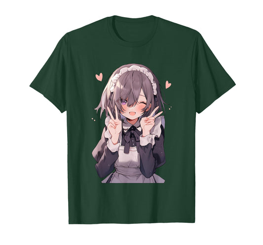 Kawaii Anime Girl Maid Cute Otaku T-Shirt