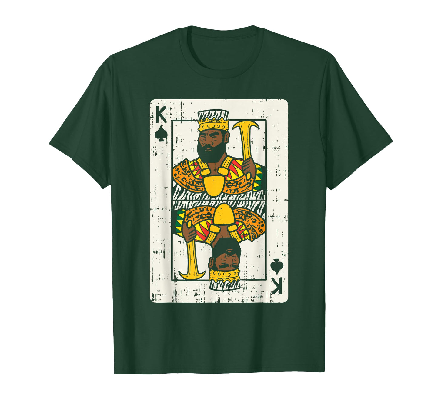 African King Card Black Pride BLM Couple Match Halloween Men T-Shirt