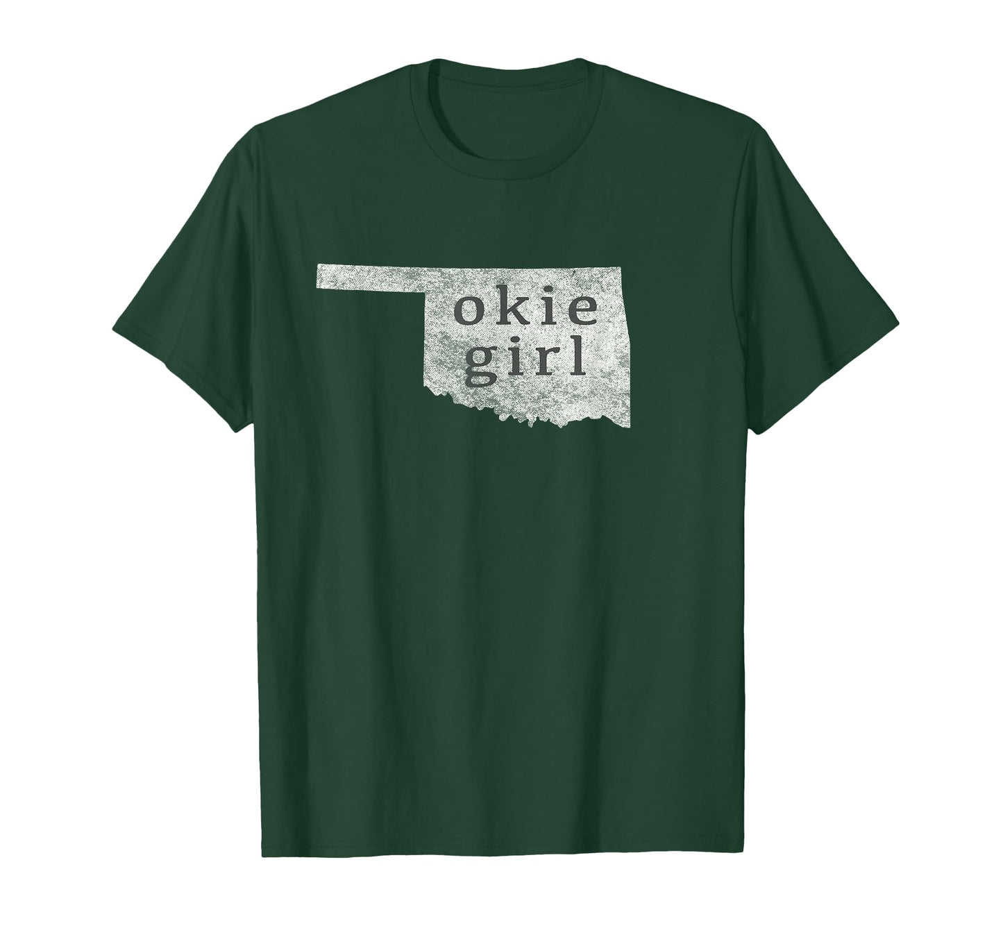 Okie Girl Tshirt for Women White Distressed Style T-Shirt