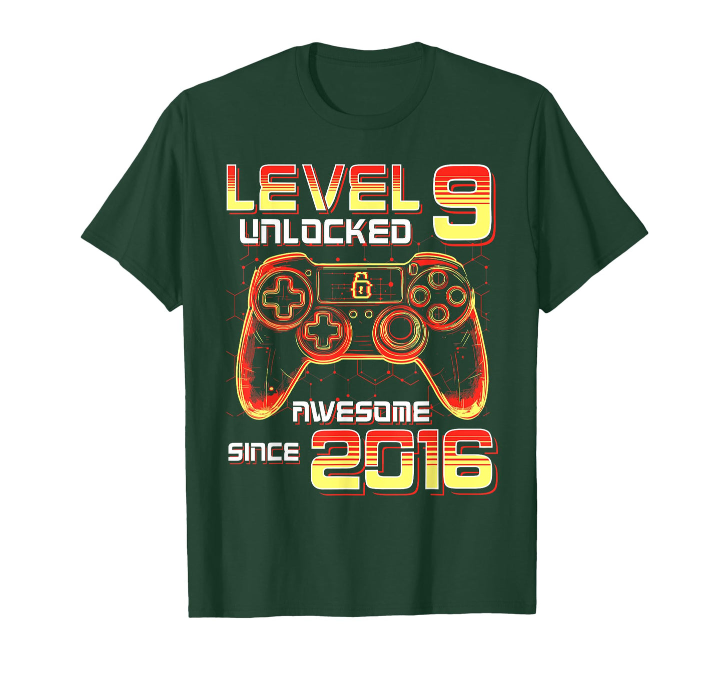 Level 9 Unlocked Video Game Party 9th Birthday Gamer Boys T-Shirt