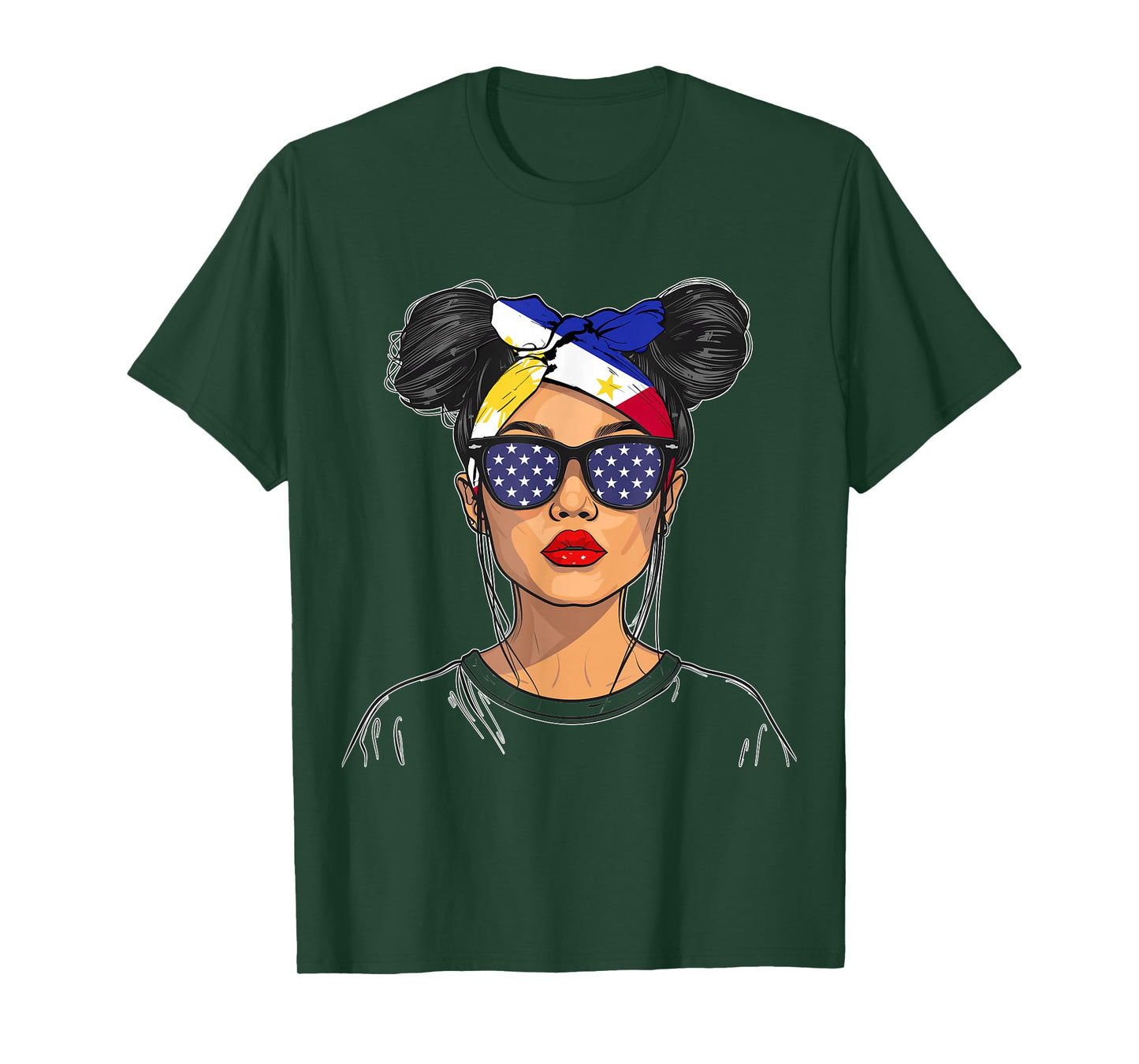 Philippines Flag Outfit for Woman American Souvenir Filipina T-Shirt
