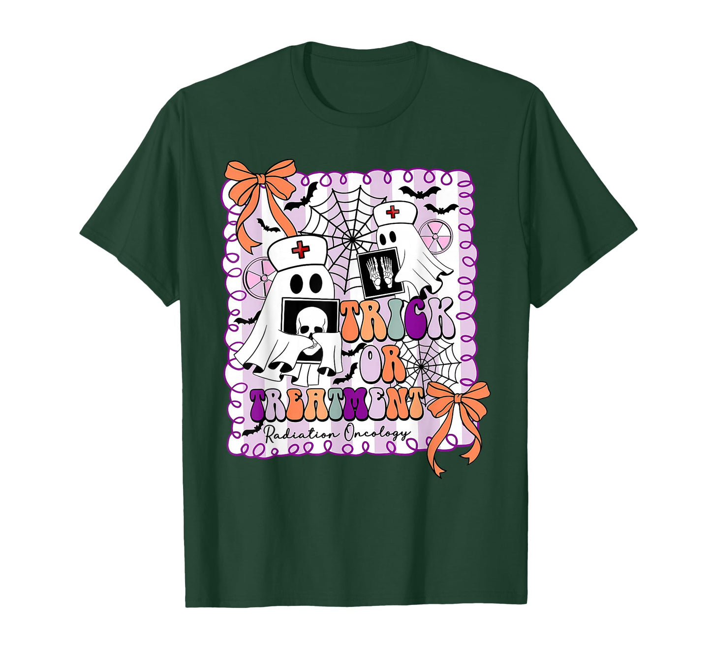 Trick Or Treatment Radiation Oncology Ghost Xray Halloween T-Shirt