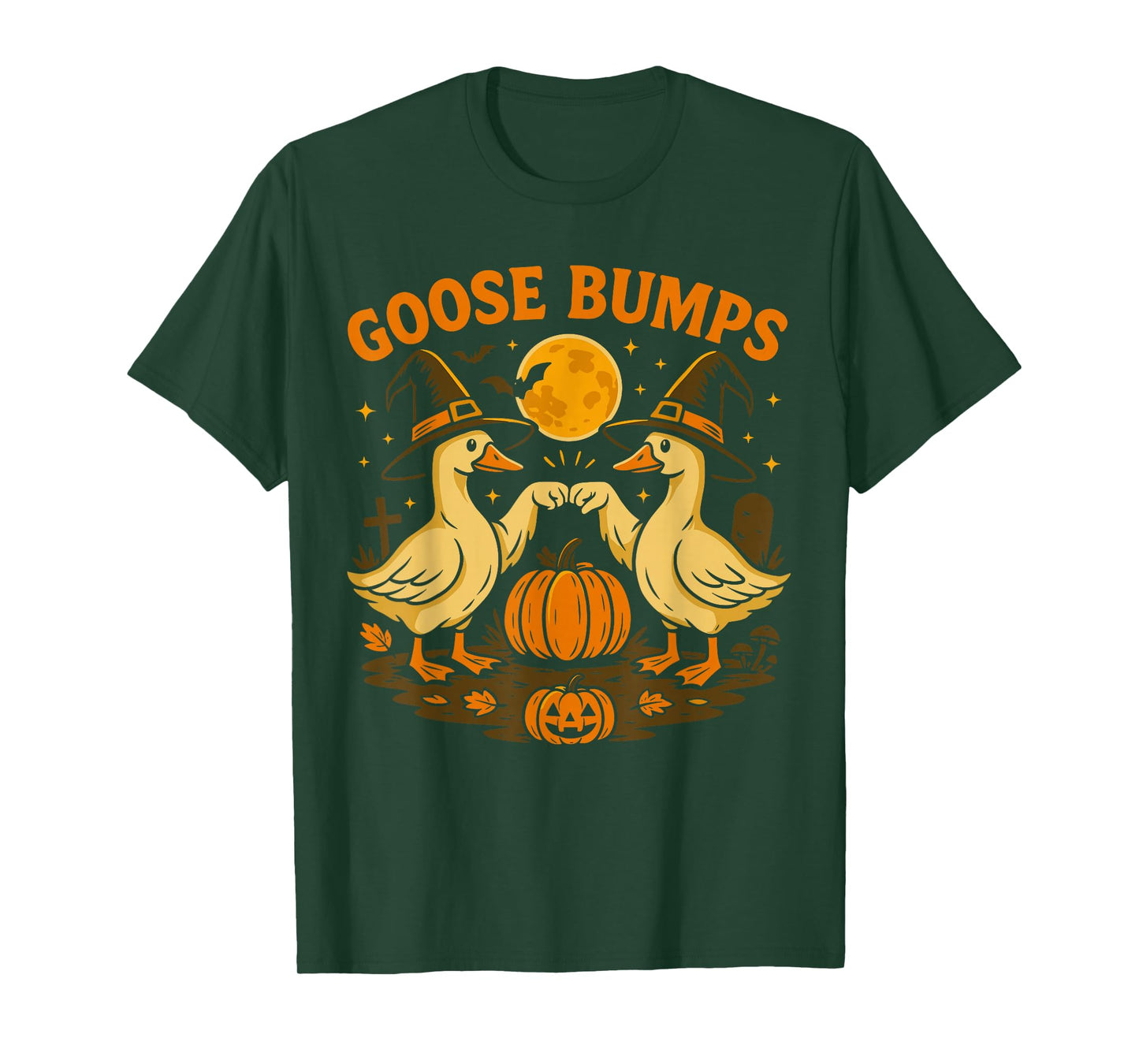 Cute Spooky Goose Shirt, Funny Halloween Goose Bumps T-Shirt