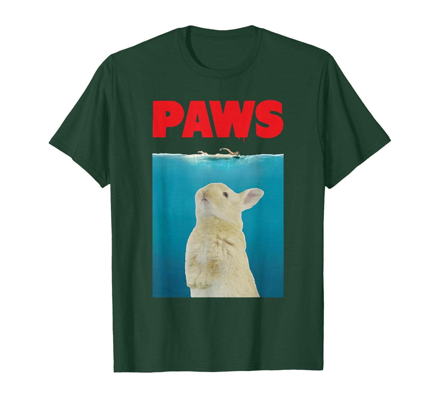 Paws Bunny T-Shirt Funny Parody | Rabbit Lover Gifts T-Shirt