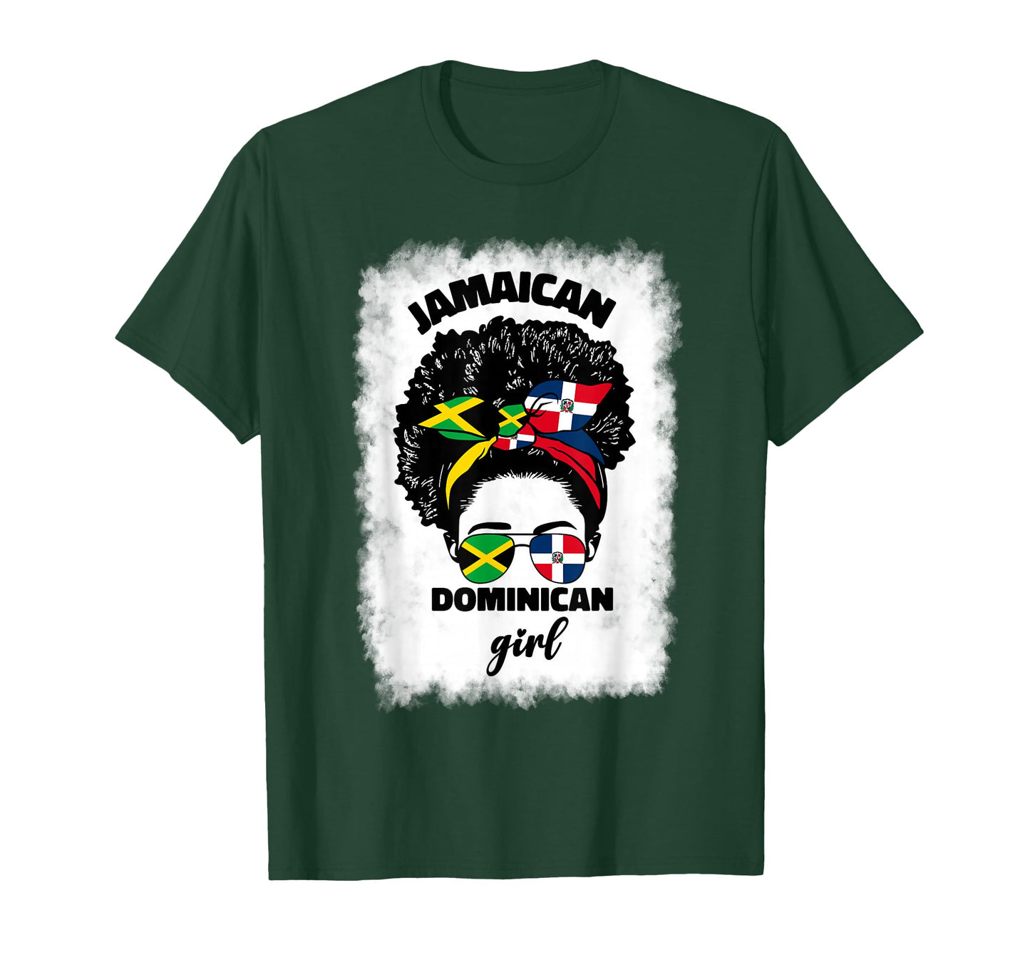 Half Jamaican And Dominican Republic Jamaica Flag Dominicana T-Shirt