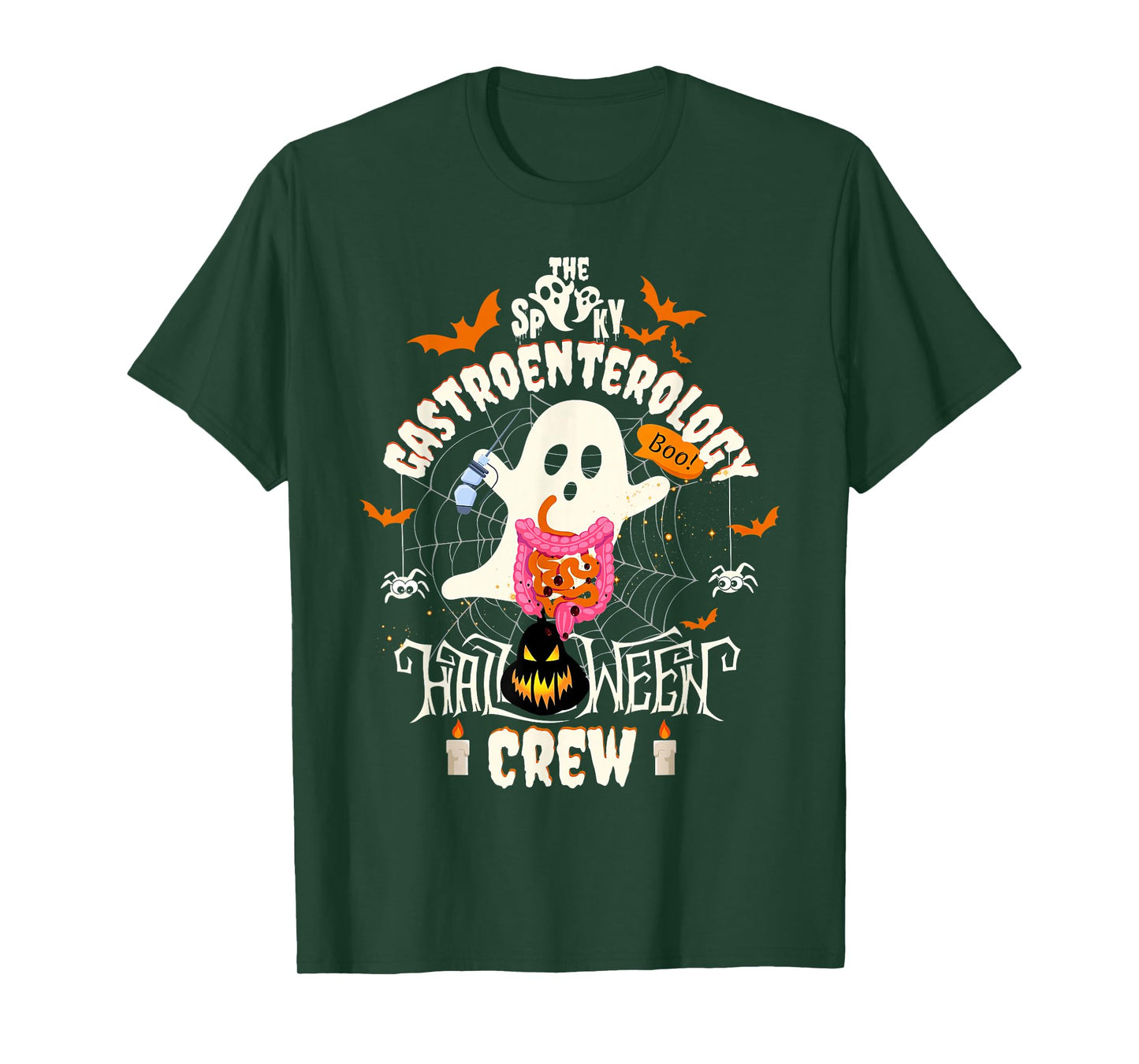 Spooky Gastroenterology Halloween Crew GI Endoscopy Nurse T-Shirt