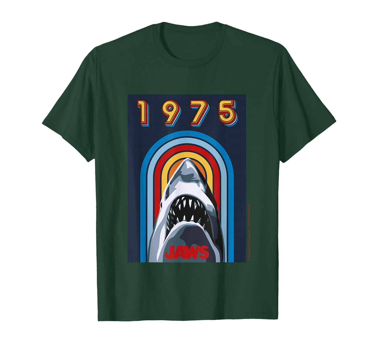Jaws 2025 1975 Retro Shark Design T-Shirt