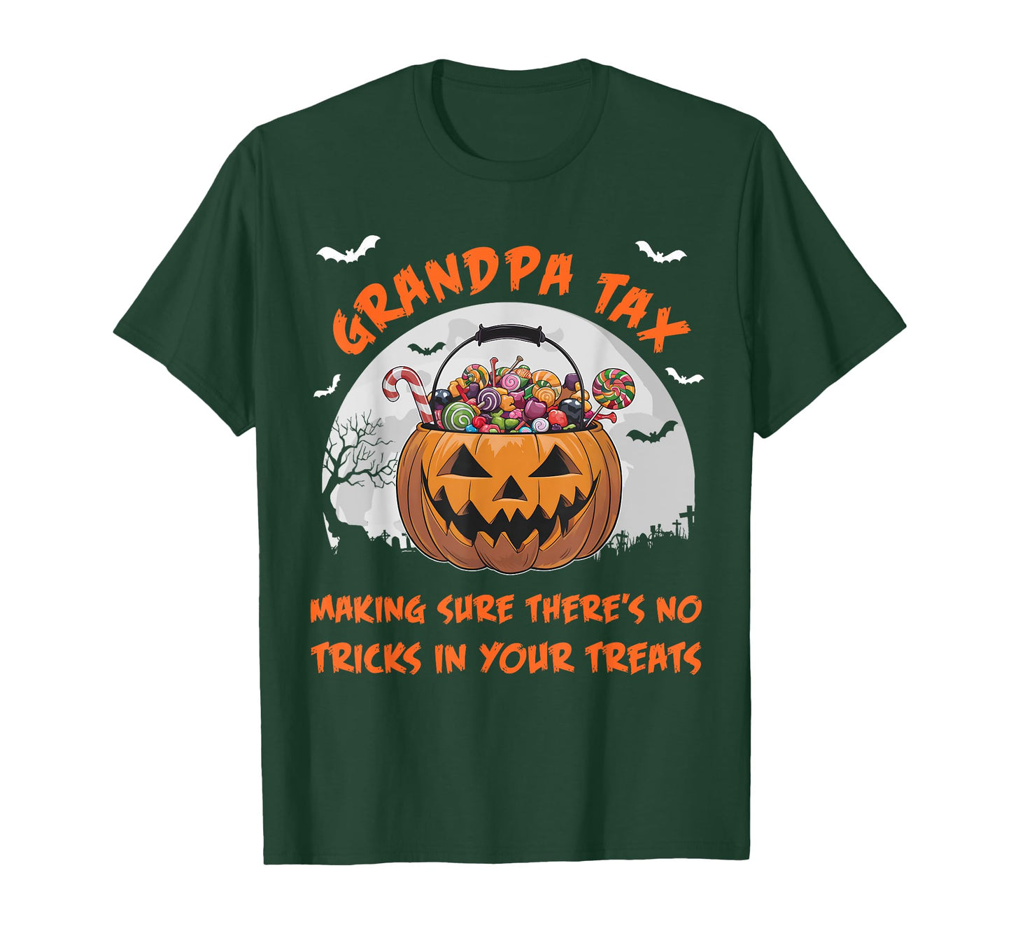 Grandpa Tax Halloween Funny Trick Or Treat Candy T-Shirt