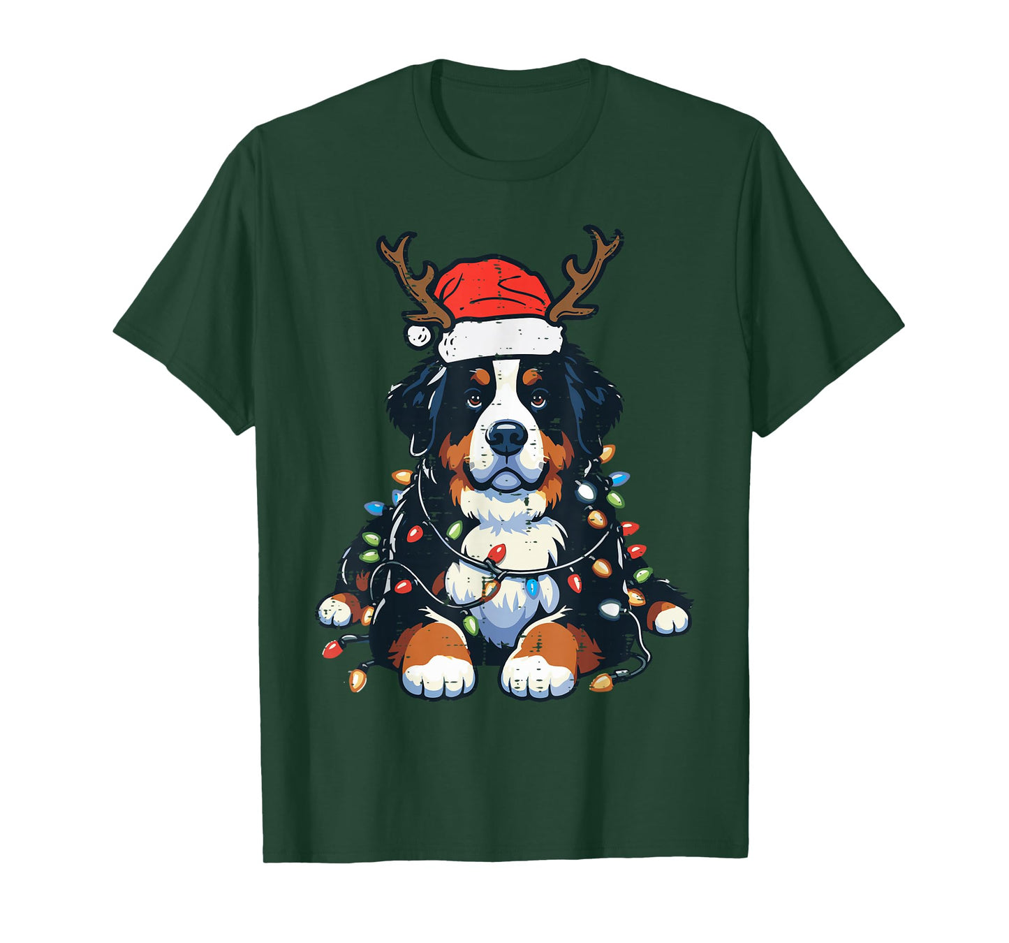 Christmas Bernese Mountain Dog Cute Xmas Pet Men Women Kids T-Shirt