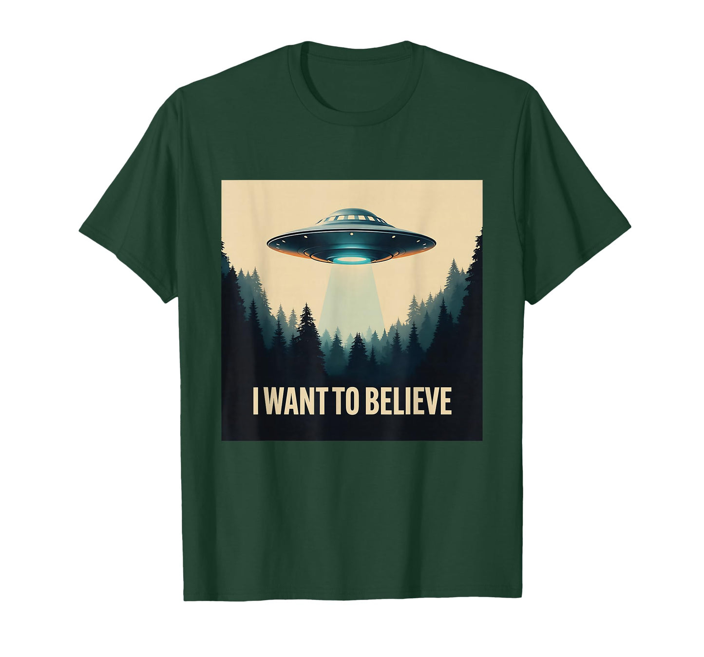 I Want To Believe Vintage UFO Alien Craft Dream Encounter T-Shirt
